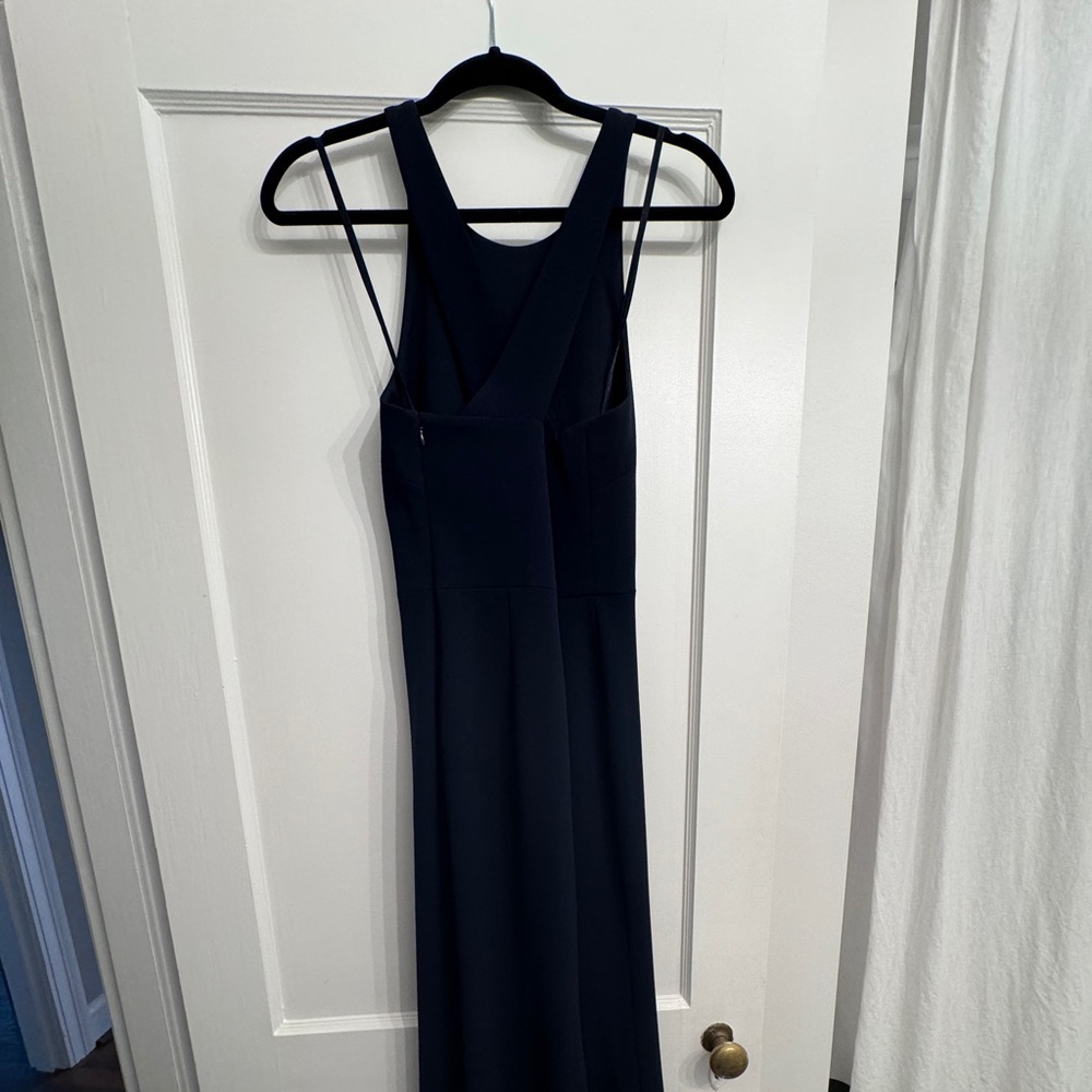 BHLDN Cross-Back Crêpe Maxi Dress